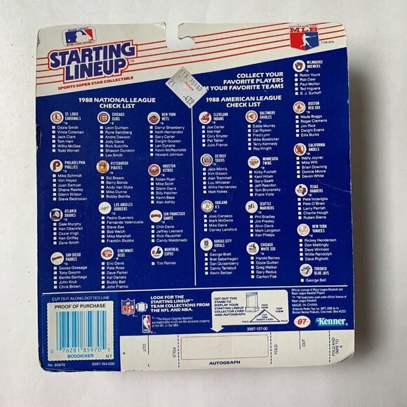 Kenner MLB Starting Lineup Mike Boddicker 1988 Vintage New in Package - Picture 3 of 3